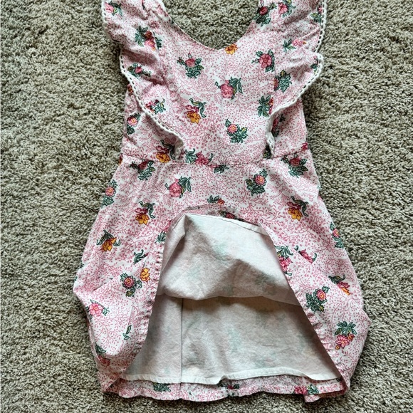 Girls Janie and Jack dress Pink Flutter Sleeve Sundress floral size 5 - Picture 5 of 10